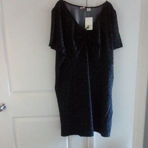 Levi's Black Midi Dress with Bow Detail